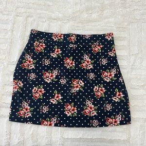 Aeropostale flower poke a dot skirt